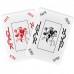 Carti de joc poker Texas Hold'em, profesionale, Piatnik (Austria), 100% plastic, index mare + peek index, culoare spate rosu